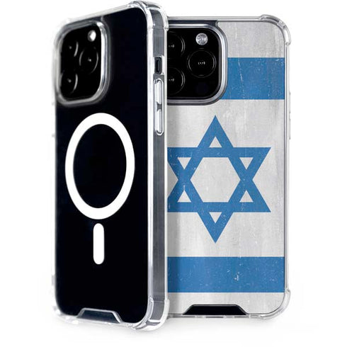 Israel Flag Distressed iPhone 15 Pro Max MagSafe Case